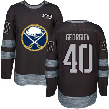 Authentic Alexandar Georgiev Black Buffalo Sabres 1917-2017 100th Anniversary Jersey - Men's