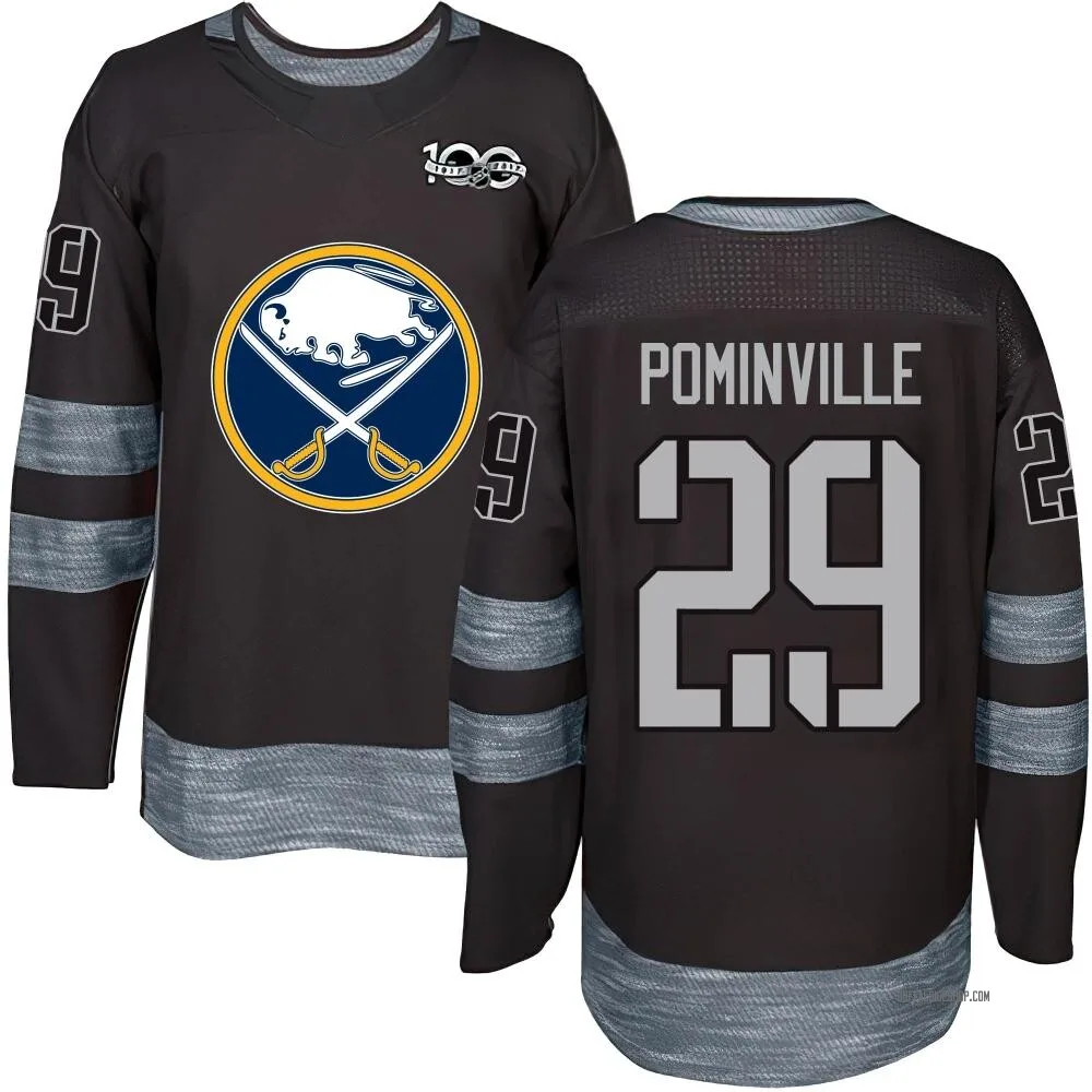 Authentic Jason Pominville Black Buffalo Sabres 1917-2017 100th Anniversary Jersey - Men's