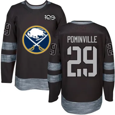 Authentic Jason Pominville Black Buffalo Sabres 1917-2017 100th Anniversary Jersey - Men's