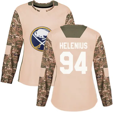 Authentic Konsta Helenius Camo Buffalo Sabres Veterans Day Practice Jersey - Women's