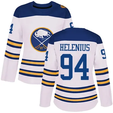 Authentic Konsta Helenius White Buffalo Sabres 2018 Winter Classic Jersey - Women's