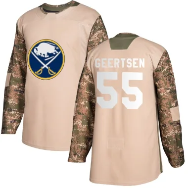 Authentic Mason Geertsen Camo Buffalo Sabres Veterans Day Practice Jersey - Men's