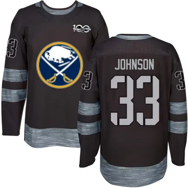 Authentic Ryan Johnson Black Buffalo Sabres 1917-2017 100th Anniversary Jersey - Youth