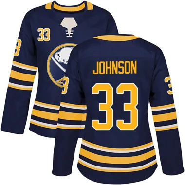 Authentic Ryan Johnson Navy Buffalo Sabres Home Jersey - Women's