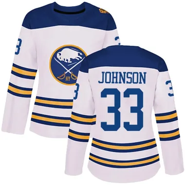 Authentic Ryan Johnson White Buffalo Sabres 2018 Winter Classic Jersey - Women's