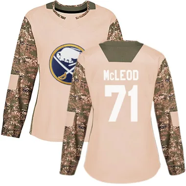 Authentic Ryan McLeod Camo Buffalo Sabres Veterans Day Practice Jersey - Women's