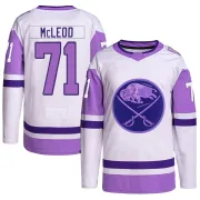 Authentic Ryan McLeod White/Purple Buffalo Sabres Hockey Fights Cancer Primegreen Jersey - Youth
