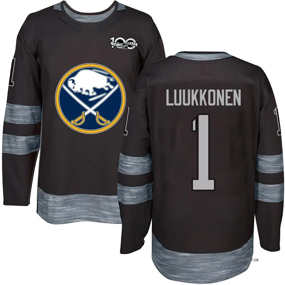 Authentic Ukko-Pekka Luukkonen Black Buffalo Sabres 1917-2017 100th Anniversary Jersey - Men's