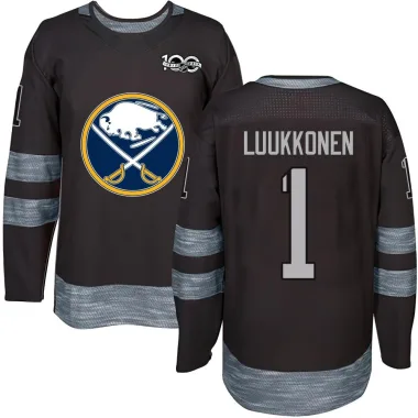 Authentic Ukko-Pekka Luukkonen Black Buffalo Sabres 1917-2017 100th Anniversary Jersey - Men's