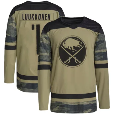 Authentic Ukko-Pekka Luukkonen Camo Buffalo Sabres Military Appreciation Practice Jersey - Men's