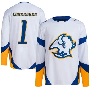 Authentic Ukko-Pekka Luukkonen White Buffalo Sabres Reverse Retro 2.0 Jersey - Men's