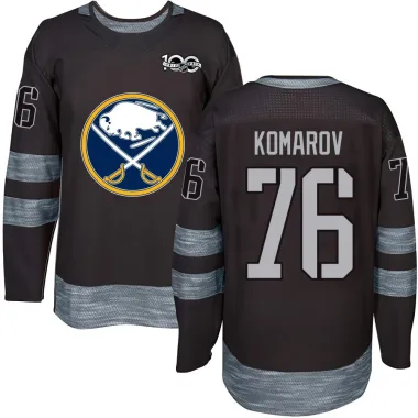 Authentic Vsevolod Komarov Black Buffalo Sabres 1917-2017 100th Anniversary Jersey - Men's
