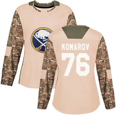 Authentic Vsevolod Komarov Camo Buffalo Sabres Veterans Day Practice Jersey - Women's