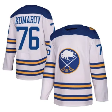 Authentic Vsevolod Komarov White Buffalo Sabres 2018 Winter Classic Jersey - Men's