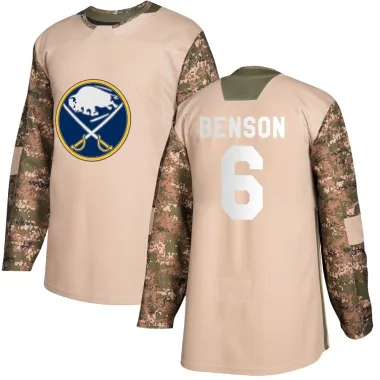 Authentic Zach Benson Camo Buffalo Sabres Veterans Day Practice Jersey - Men's