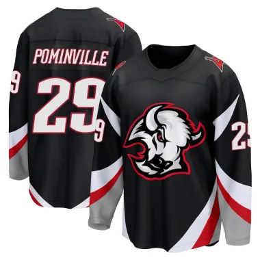 Breakaway Jason Pominville Black Buffalo Sabres Alternate Jersey - Youth