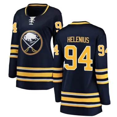 Breakaway Konsta Helenius Navy Blue Buffalo Sabres Home Jersey - Women's
