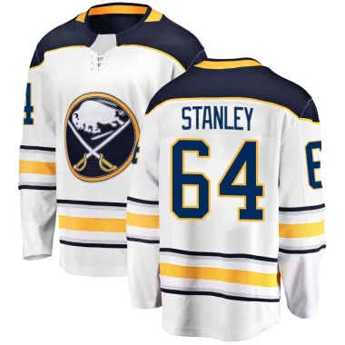 Breakaway Logan Stanley White Buffalo Sabres Away Jersey - Youth