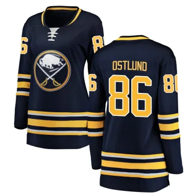 Breakaway Noah Ostlund Navy Blue Buffalo Sabres Home Jersey - Women's