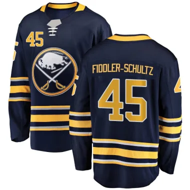Breakaway Riley Fiddler-Schultz Navy Blue Buffalo Sabres Home Jersey - Men's