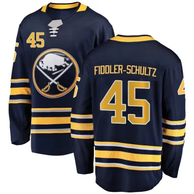 Breakaway Riley Fiddler-Schultz Navy Blue Buffalo Sabres Home Jersey - Youth