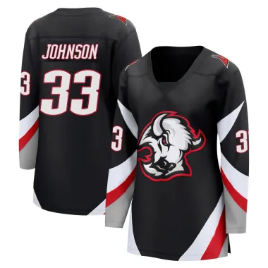 Breakaway Ryan Johnson Black Buffalo Sabres Alternate Jersey - Women's