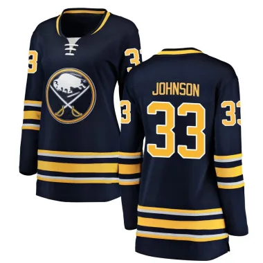 Breakaway Ryan Johnson Navy Blue Buffalo Sabres Home Jersey - Women's