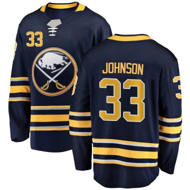 Breakaway Ryan Johnson Navy Blue Buffalo Sabres Home Jersey - Youth