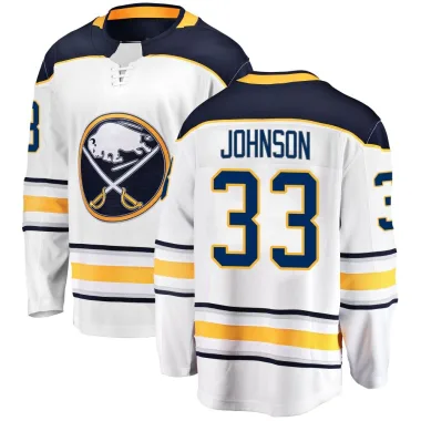 Breakaway Ryan Johnson White Buffalo Sabres Away Jersey - Men's