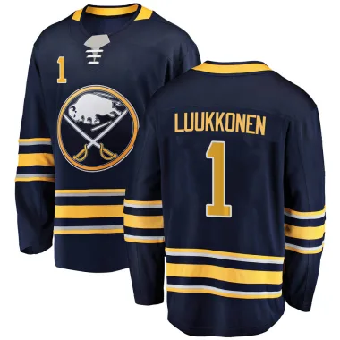 Breakaway Ukko-Pekka Luukkonen Navy Blue Buffalo Sabres Home Jersey - Men's