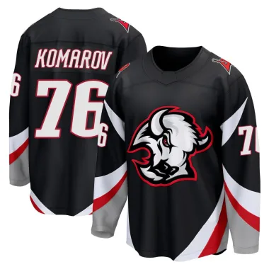 Breakaway Vsevolod Komarov Black Buffalo Sabres Alternate Jersey - Men's