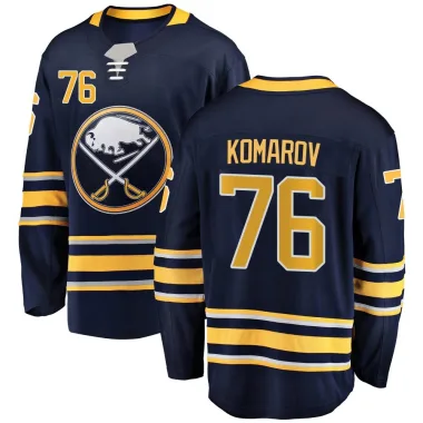 Breakaway Vsevolod Komarov Navy Blue Buffalo Sabres Home Jersey - Men's