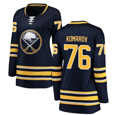 Breakaway Vsevolod Komarov Navy Blue Buffalo Sabres Home Jersey - Women's