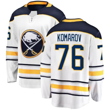 Breakaway Vsevolod Komarov White Buffalo Sabres Away Jersey - Youth