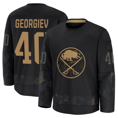 Premium Alexandar Georgiev Black Buffalo Sabres 2024 Military Appreciation Practice Jersey - Youth