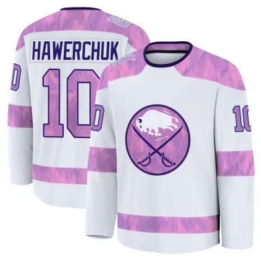 Premium Dale Hawerchuk White Buffalo Sabres 2024 Hockey Fights Cancer Practice Jersey - Youth