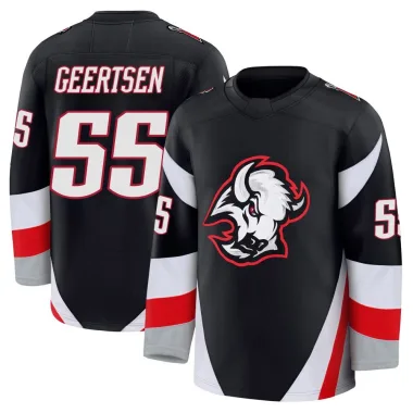Premium Mason Geertsen Black Buffalo Sabres Alternate Jersey - Youth