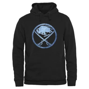Black Buffalo Sabres Rinkside Pond Hockey Pullover Hoodie - - Men's