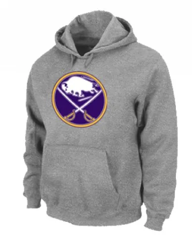 Grey Buffalo Sabres Pullover Hoodie - - Men's